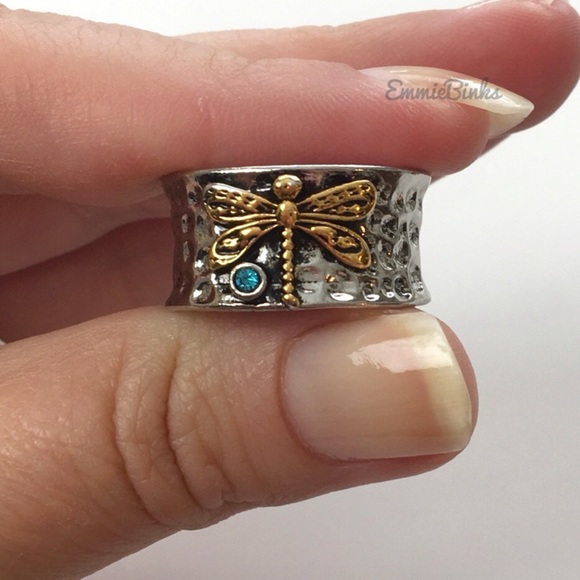 New FP Textured Dragonfly Band Ring - Picture 2 of 14